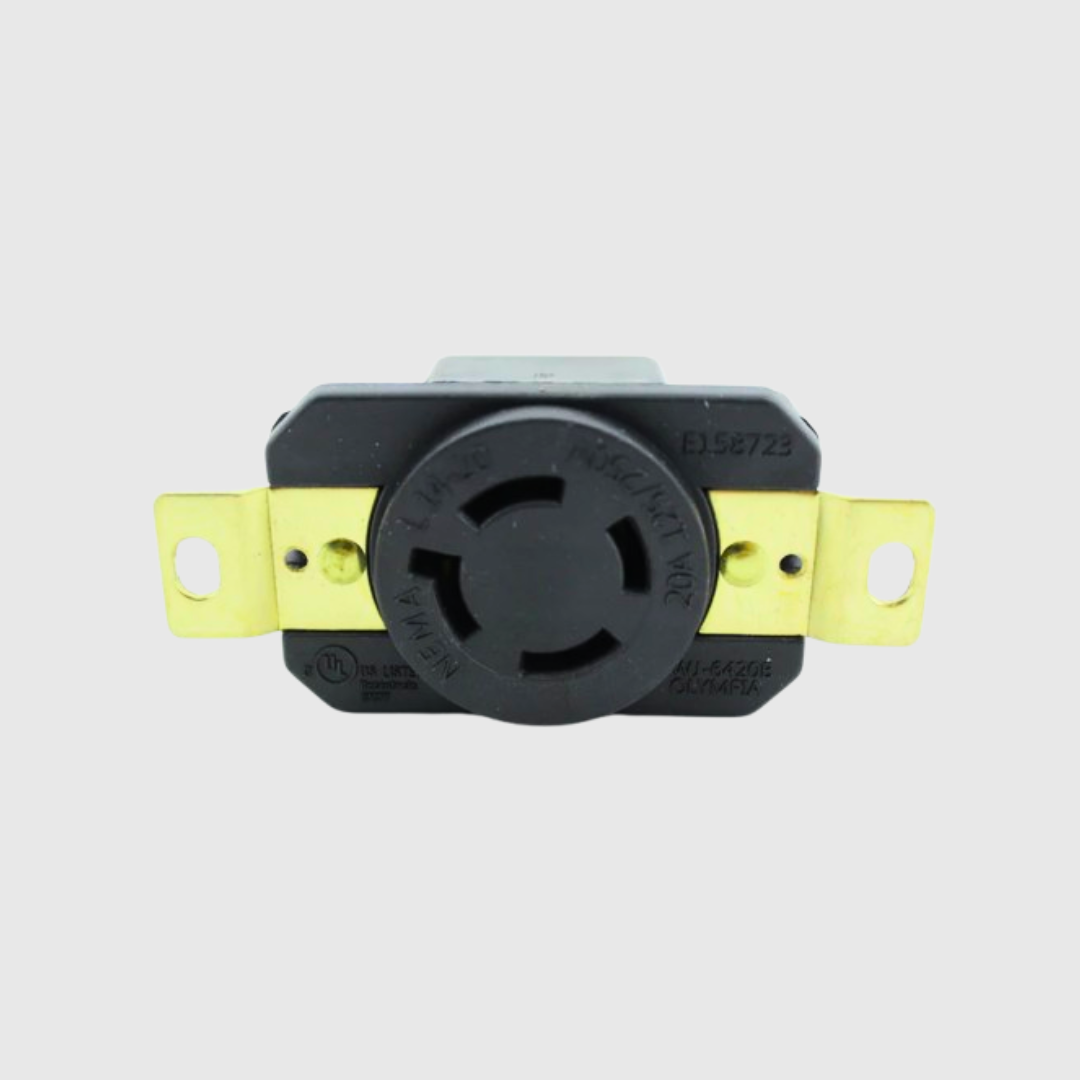 TOMA DE INCRUSTAR DE SEGURIDAD NEMA  20 AMP 3P+T 250VAC