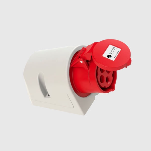 TOMA SOBREPONER 3P+T 440V 16 AMP ROJA VCP IP44