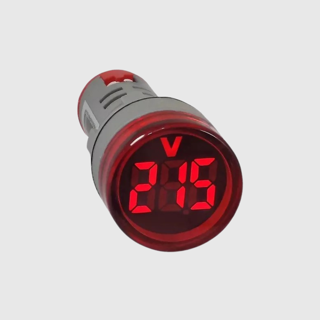 VOLTIMETRO DIGITAL 80-500 VAC 22 MM AD22-DVM ROJO